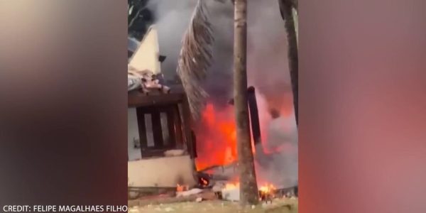 Aftermath of a plane crash in Brazil’s Sao Paolo state