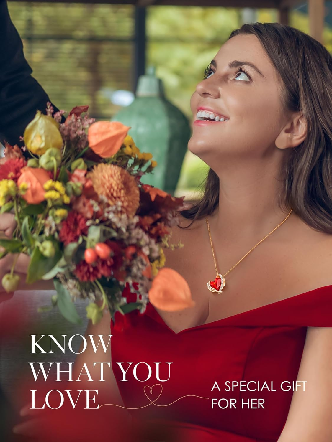 Mothers Day Gifts for Mom,Love Heart Pendant Necklaces for Women, Silver Tone Rose Gold Tone Birthstone Jewelry Gifts for Wife Her - Image 3