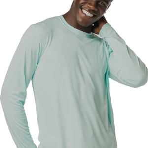 Men'S Outdoor UPF 50+ Long Sleeve T-Shirt, UV Sun Protection for Fishing, Running, Hiking, Swimming
